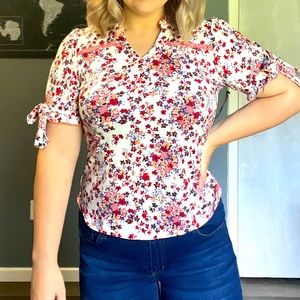 Floral business casual top